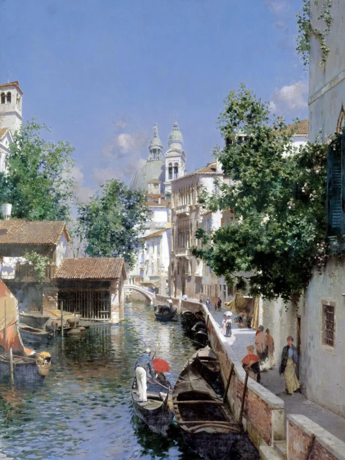 View From Giudecca R. Santoro Water Venice Tile Mural Backsplash, 6"x8", Matte - Image 1