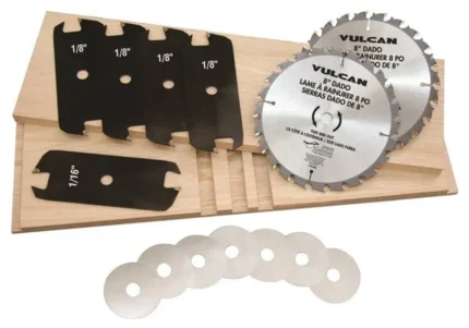 Vulcan 416371OR Carbide Stacking Dado Blade Set, 8" Diameter, 24-Teeth