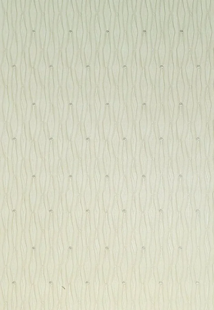 Wallpaper Beige cream silver diamond lines faux fabric textured , Sample 8.5'' X - Image 1