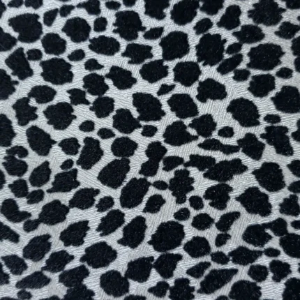 Wallpaper flocking Black white Textured Flocked cheetah, 8.5" X 11" Sample