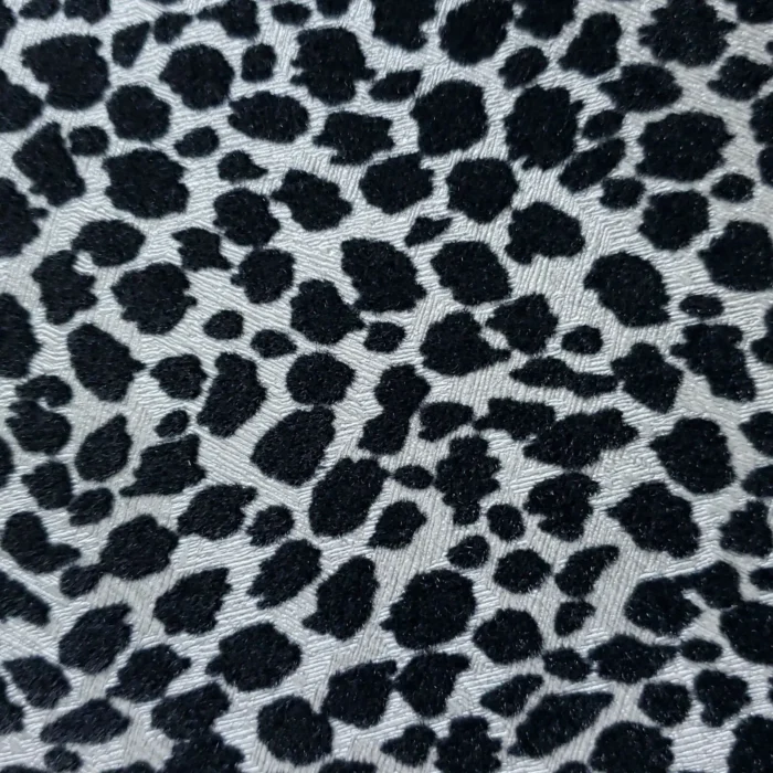 Wallpaper flocking Black white Textured Flocked cheetah, 8.5" X 11" Sample - Image 1