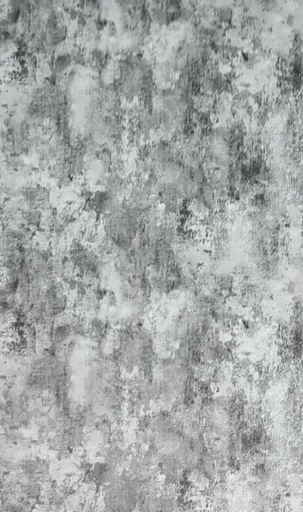 Wallpaper Industrial White Gray Black Silver faux plaster fabric textured, 8.5"