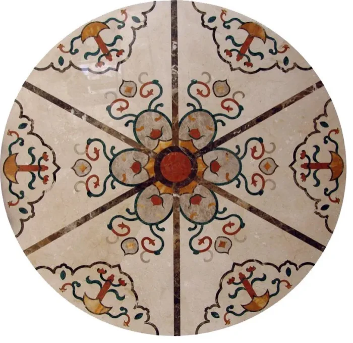 Water Jet Medallion, Petals, 72" X 72" - Image 1