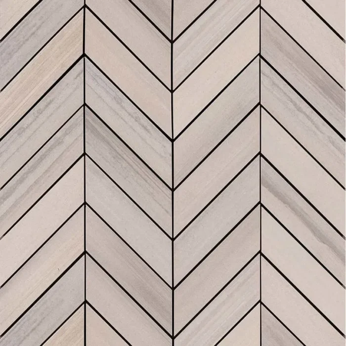 Watercolor Grigio Chevron Mosaic, Sample - Image 1