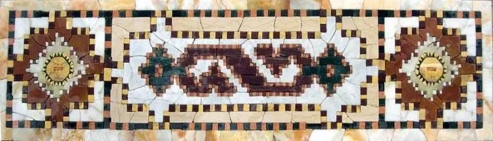 Waterjet Mosaic -Pharaoh, 23"x94" - Image 1