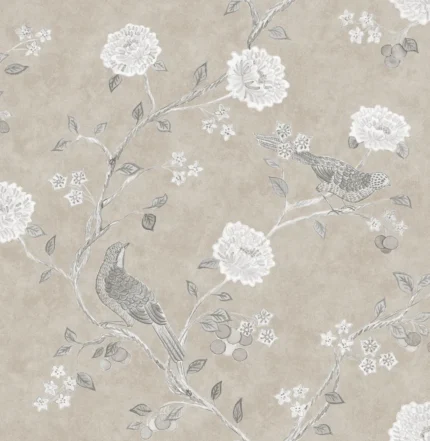 Wellesley Taupe Chinoiserie Wallpaper Bolt