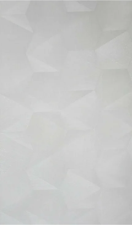 White Hexagon triangle lines faux fabric textured wallpaper 3D illusion, 27 Inc