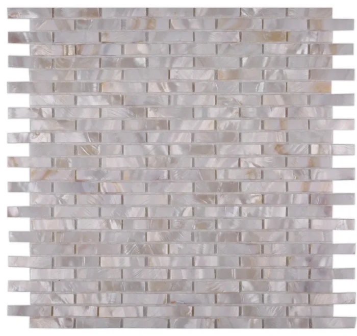 Wholesale 12PCS Wall Tile A201 Mother Of Pearl Shell Rectangle Backsplash Tiles - Image 1