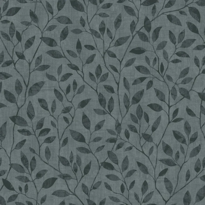Willow Dark Grey Silhouette Trail Wallpaper, Sample - Image 1
