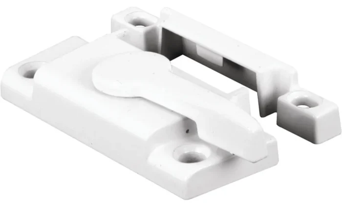 Window Sash Lock with Cam Action and Alignment Lugs, White Diecast - Image 1