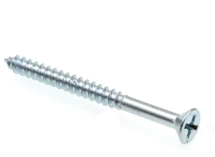 Wood Screws, Flat Head, Phillips Drive #8 X 2in Zinc Plated Steel 75PK