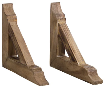 Wooden Corbels Brackets, Set of 2