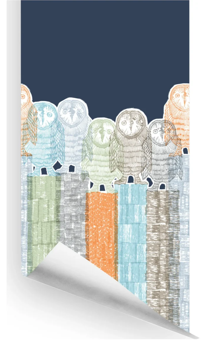 Woodland Fauna Wall Mural, Boy, Roll, Peel and Stick - Image 1