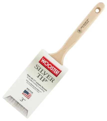 Wooster® 5220-3 Silver Tip® Flat Sash Brush, 3", Birch Hardwood Handle