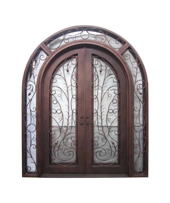 Wrought Iron Front Door, 108"x86", Left Hand Active - Image 1