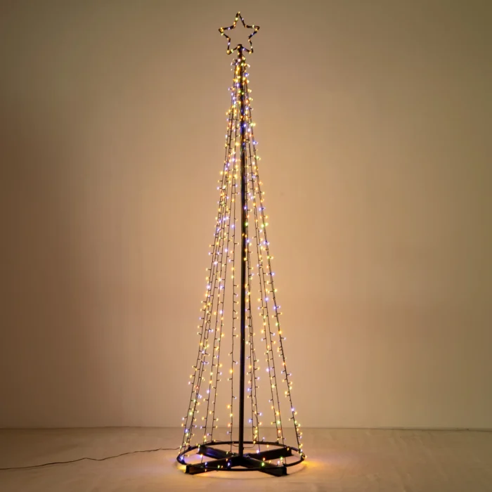 Yescom 9Ft Solar Christmas Cone Tree Light 8Mode Outdoor Yard Decor Multi-Color - Image 1
