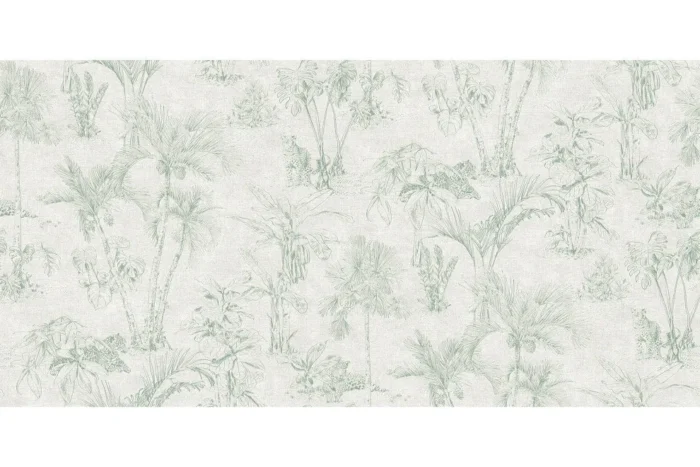 Zapata Green Tropical Jungle Wallpaper, Sample - Image 1