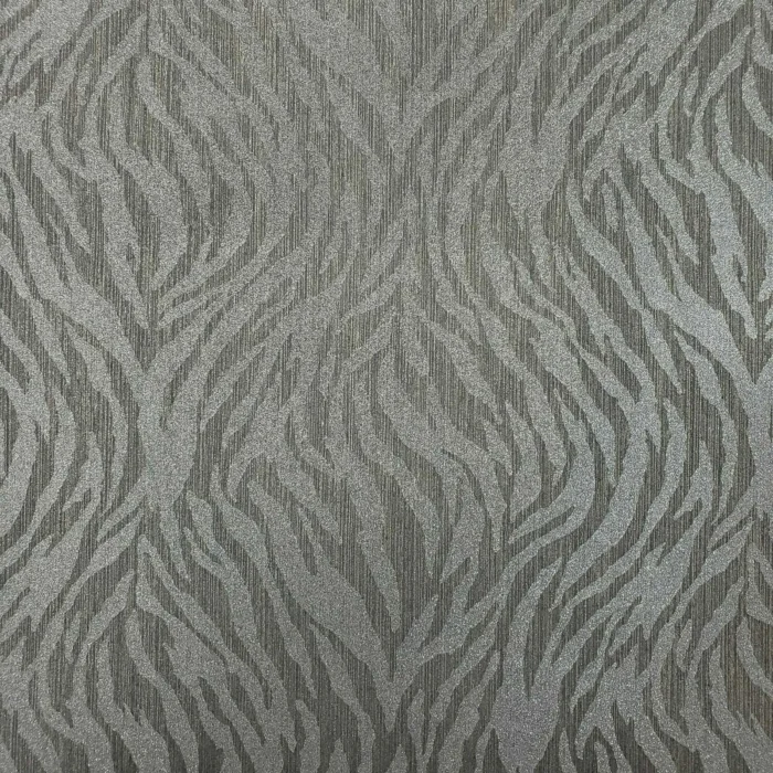 Zebra Glassbeads textured gray silver Metallic lines Wallpaper, 8.5" X 11" Sampl - Image 1
