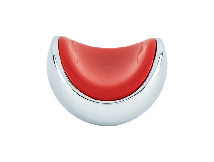 Zest Knob 1-9/16", Polished Chrome, Red - Image 1