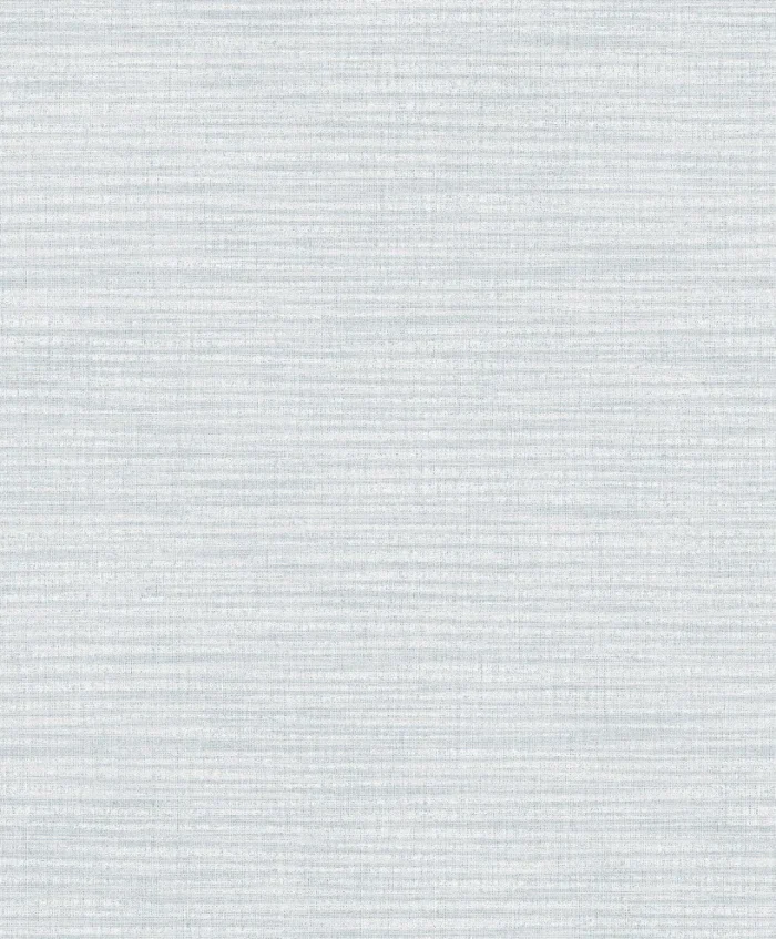 Zora Light Blue Linen Texture Wallpaper, Sample - Image 1