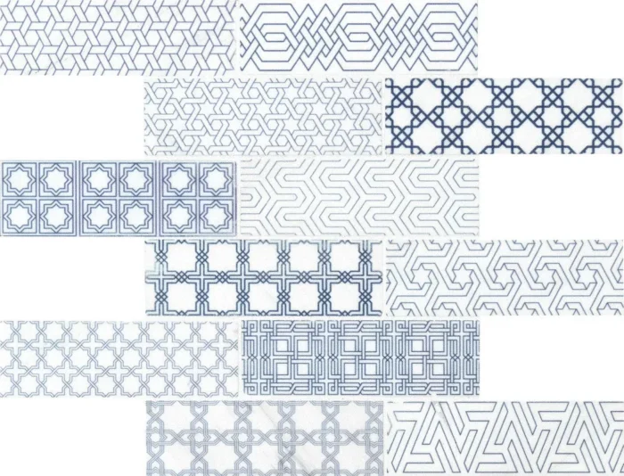 Zouli Subway 2X6 Honed Marble Mosaic, (4x4 or 6x6)  Sample - Image 1