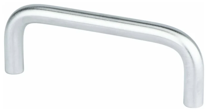 Zurich Wire Pull, 3" Center to Center, Brushed Chrome - Image 1
