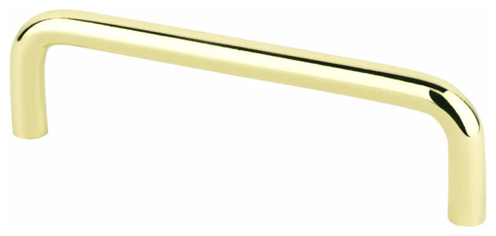 Zurich Wire Pull, 4" Center to Center, Polished Brass - Image 1